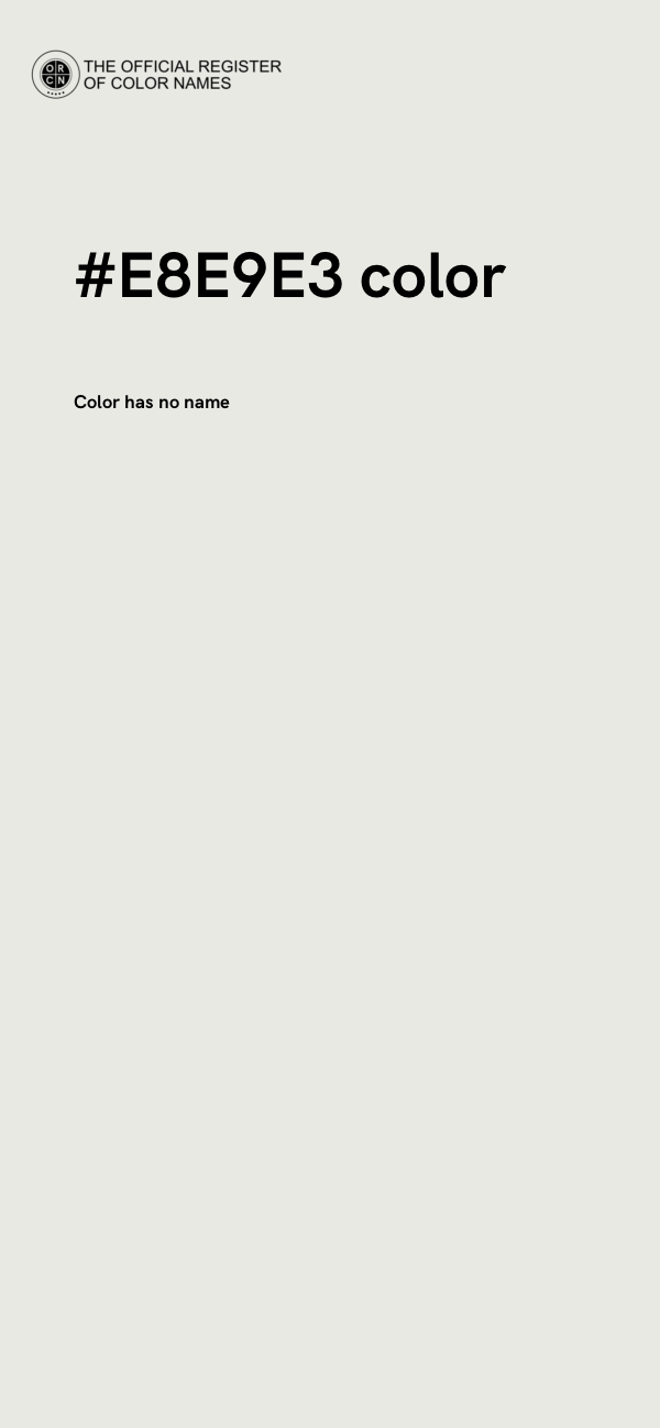 #E8E9E3 color image