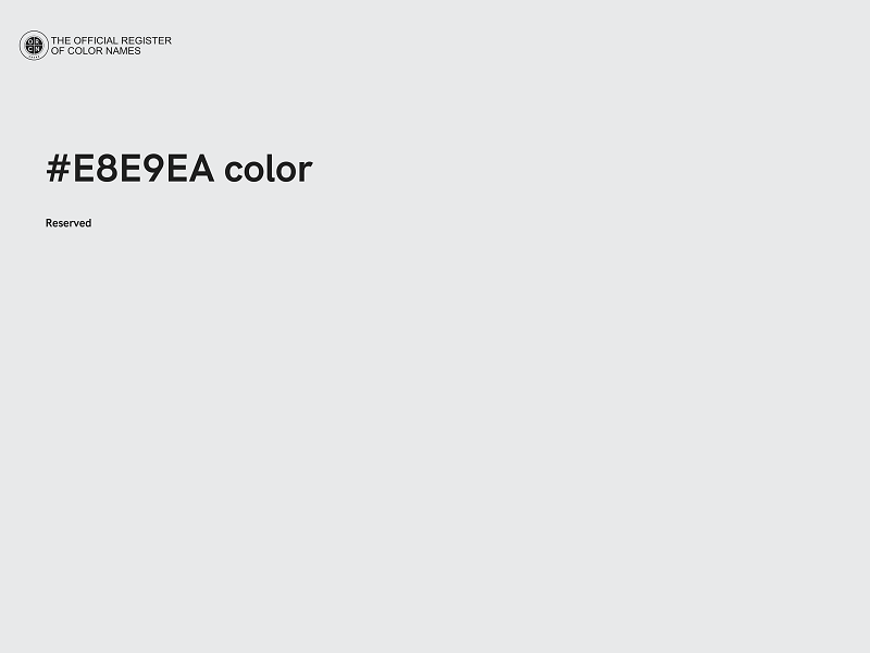 #E8E9EA color image