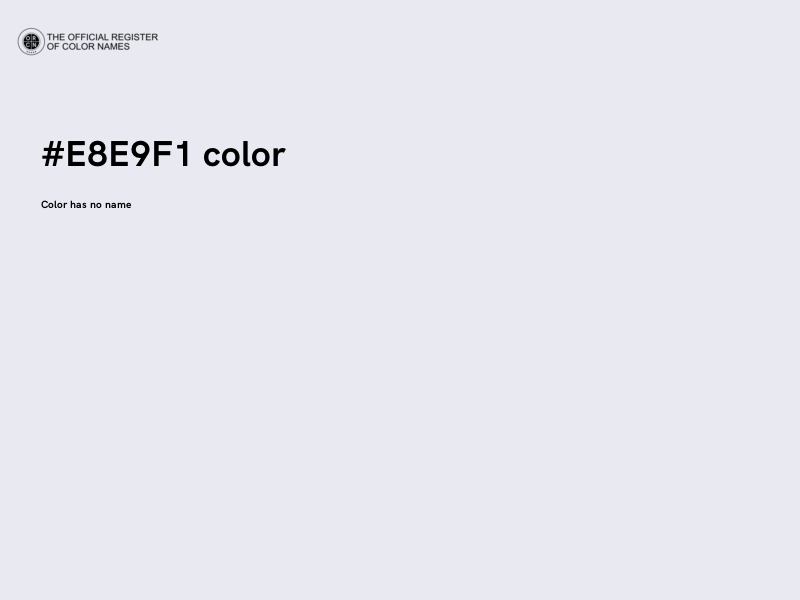#E8E9F1 color image