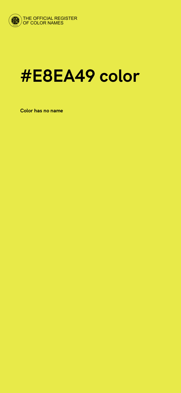 #E8EA49 color image