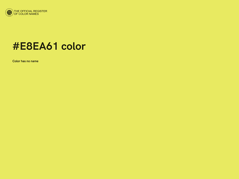 #E8EA61 color image