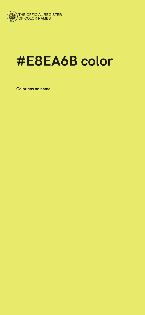 #E8EA6B color image