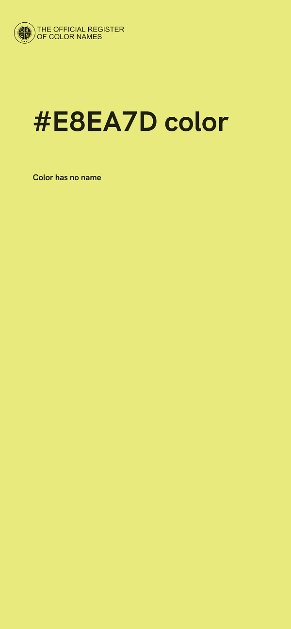 #E8EA7D color image