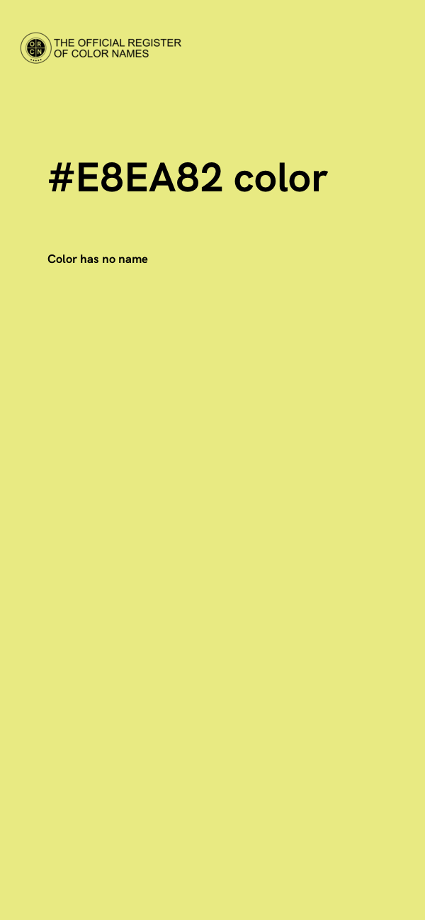 #E8EA82 color image