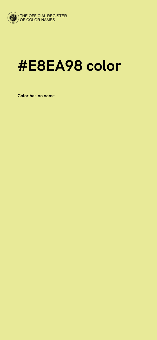 #E8EA98 color image
