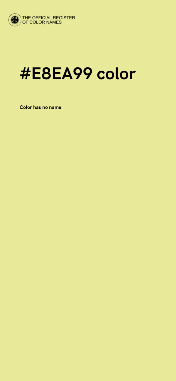 #E8EA99 color image