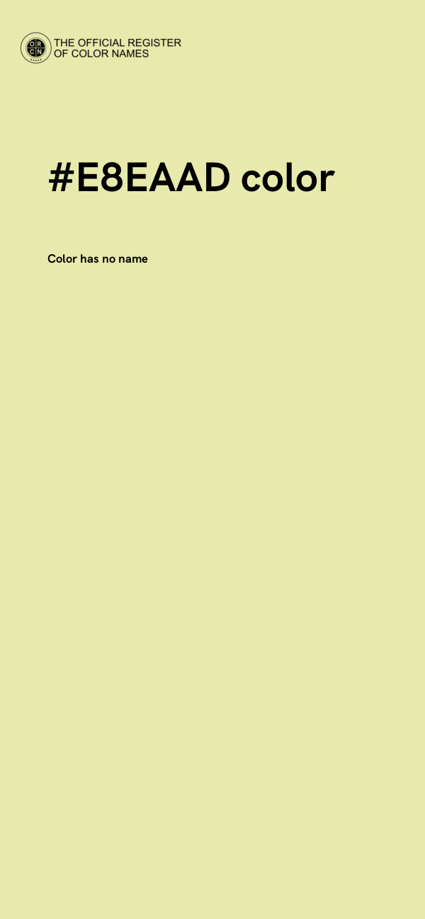 #E8EAAD color image