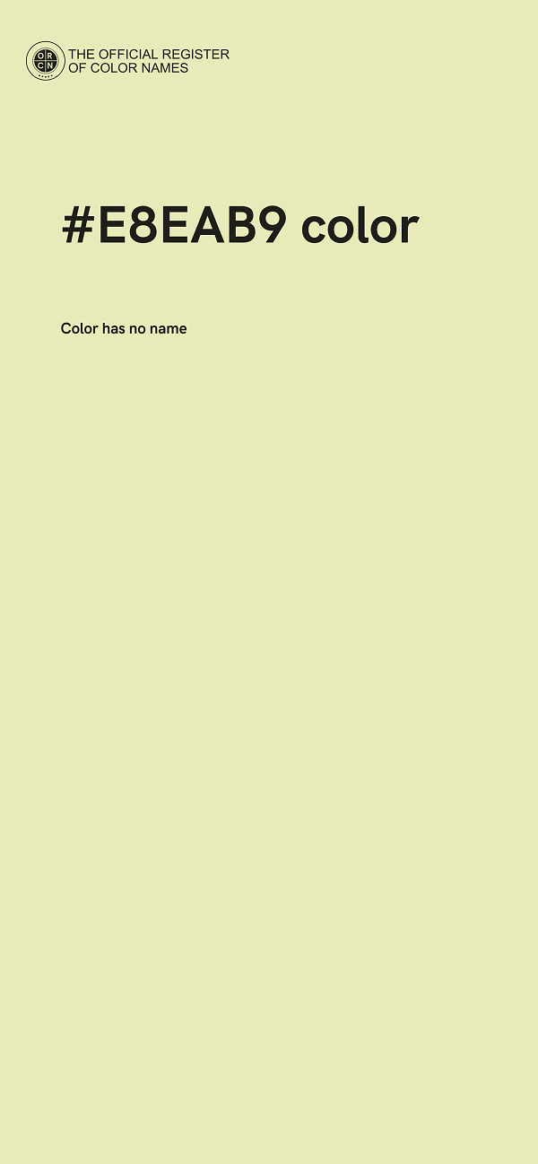 #E8EAB9 color image