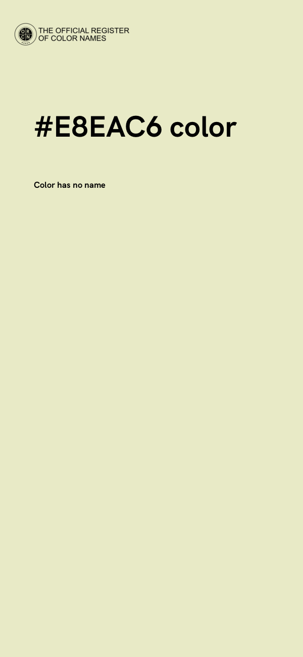 #E8EAC6 color image