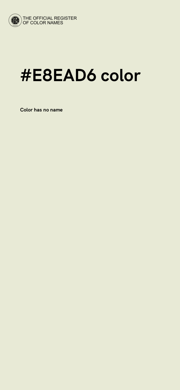 #E8EAD6 color image