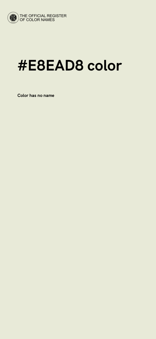 #E8EAD8 color image