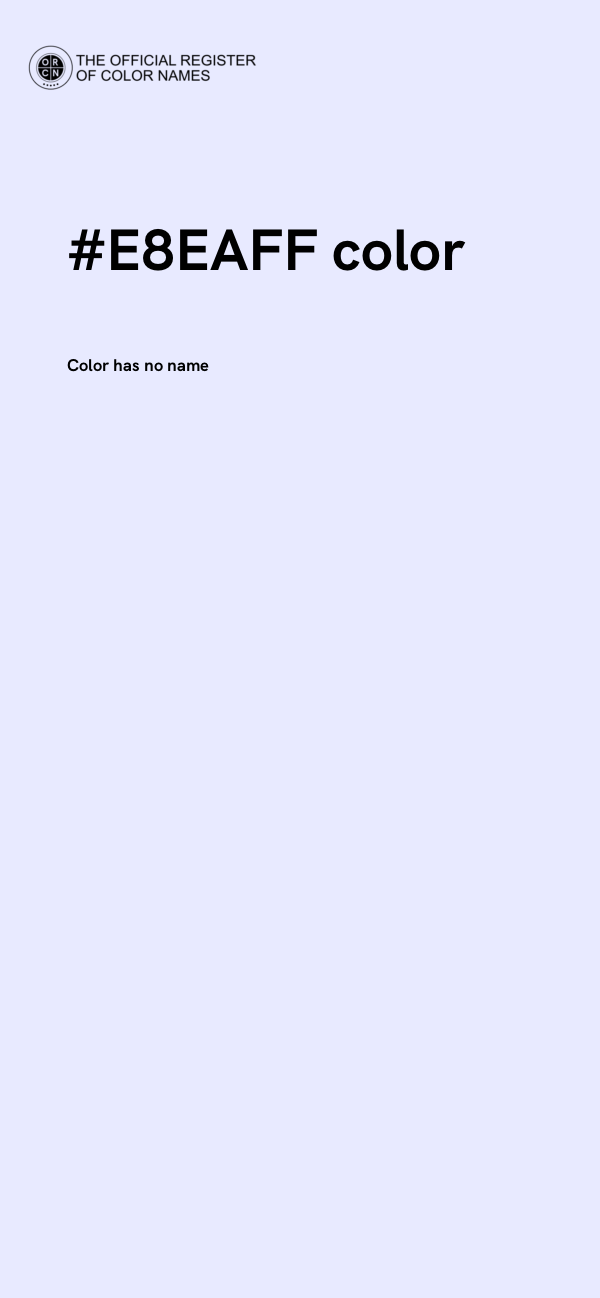 #E8EAFF color image