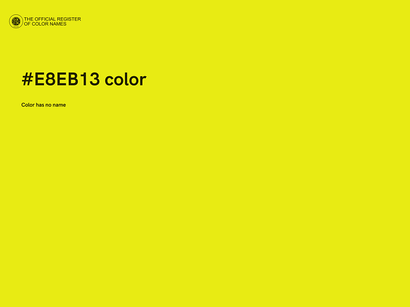 #E8EB13 color image