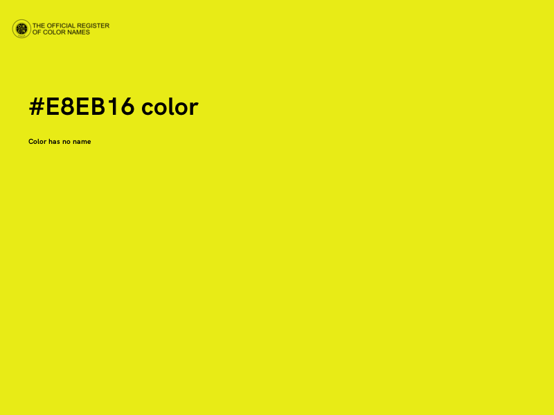 #E8EB16 color image