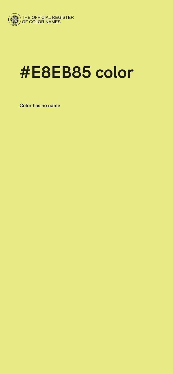 #E8EB85 color image