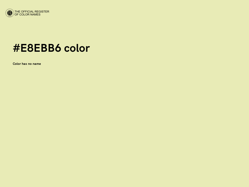 #E8EBB6 color image