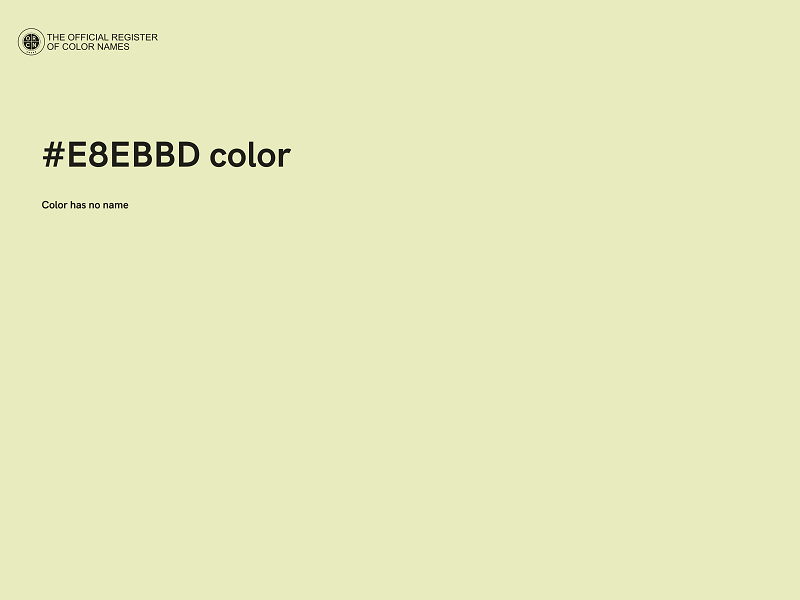 #E8EBBD color image