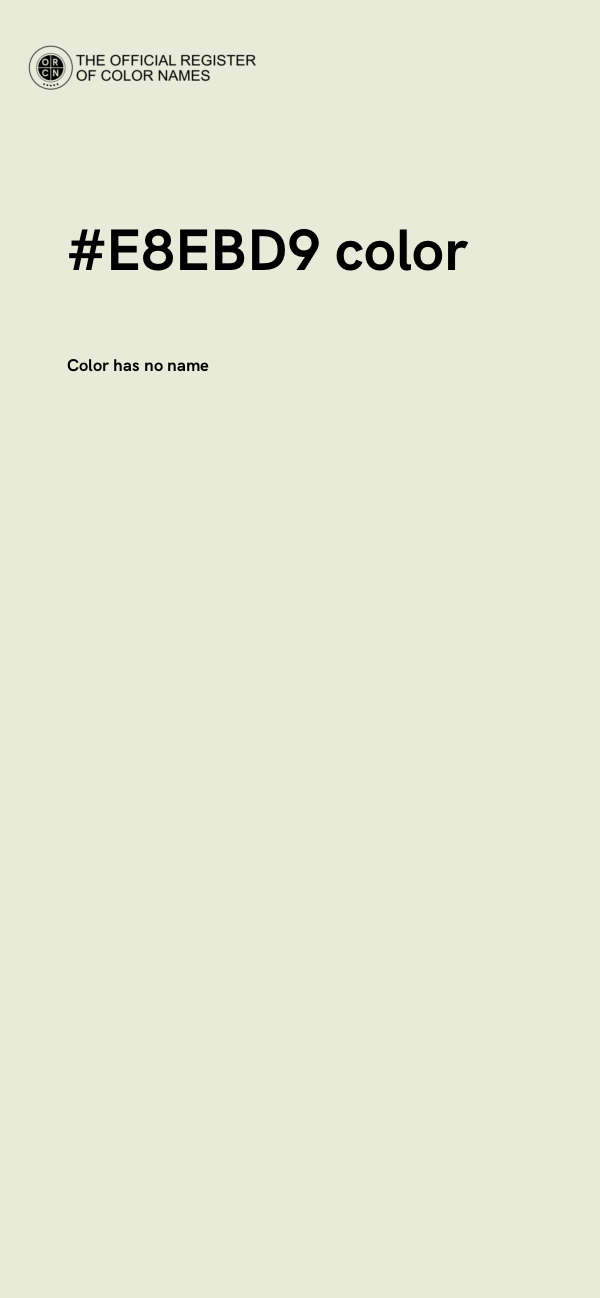 #E8EBD9 color image