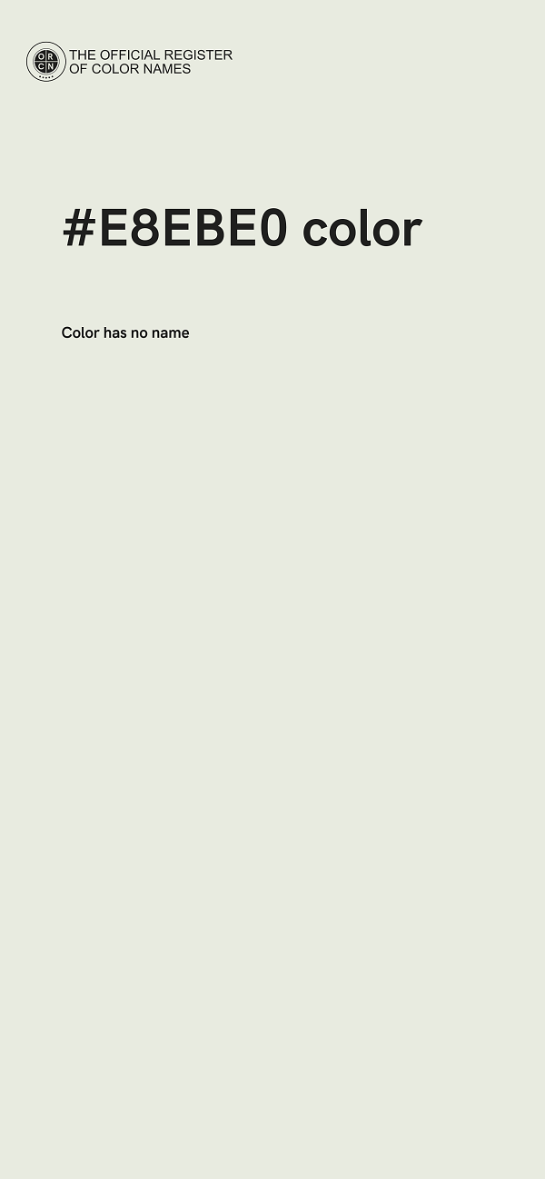 #E8EBE0 color image