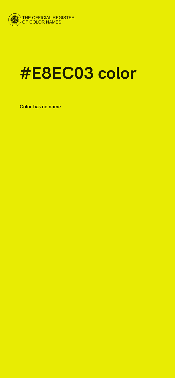#E8EC03 color image