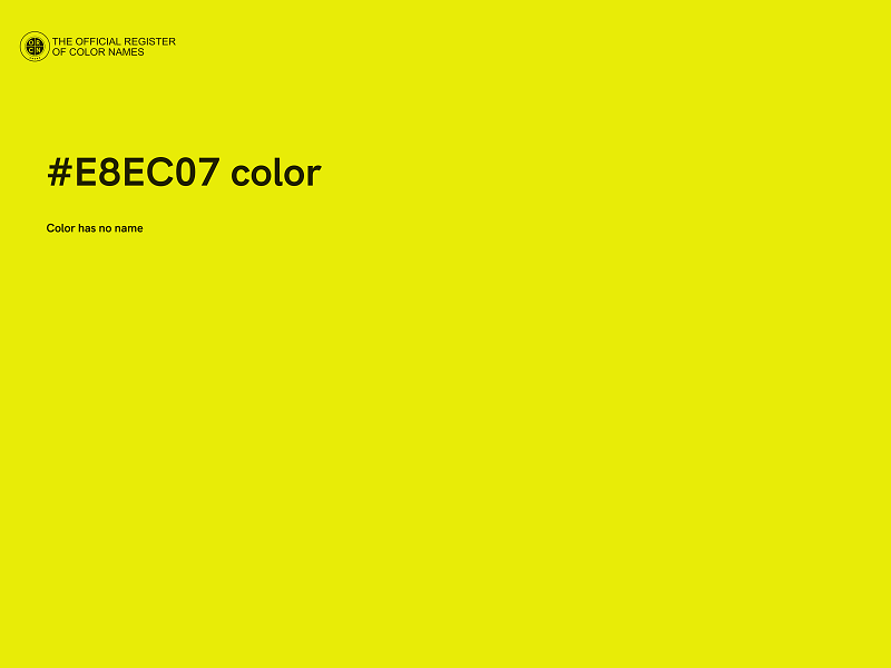 #E8EC07 color image