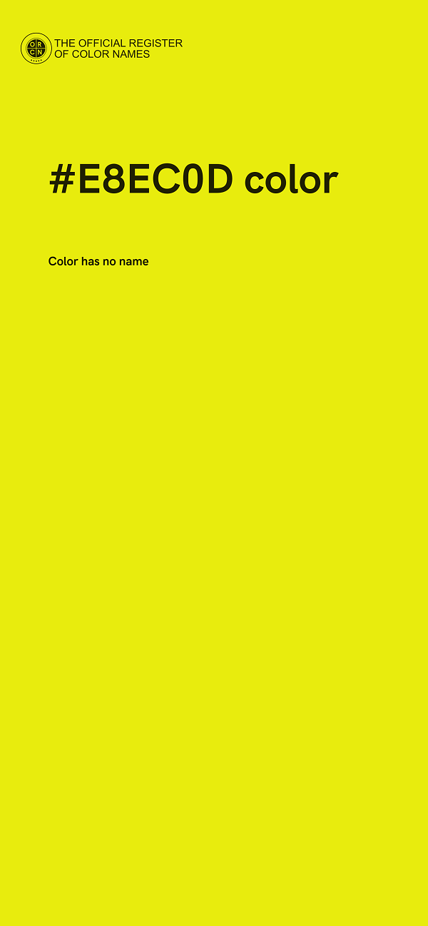 #E8EC0D color image