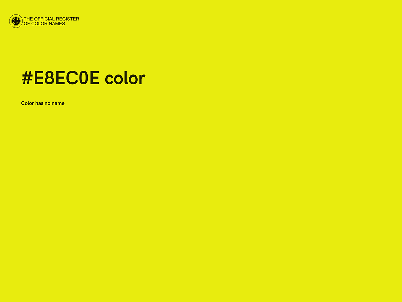 #E8EC0E color image