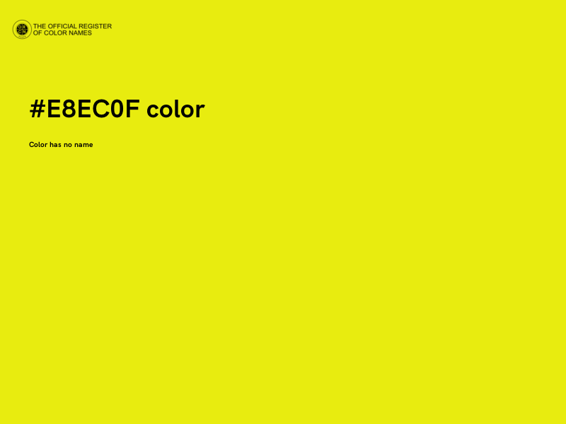 #E8EC0F color image