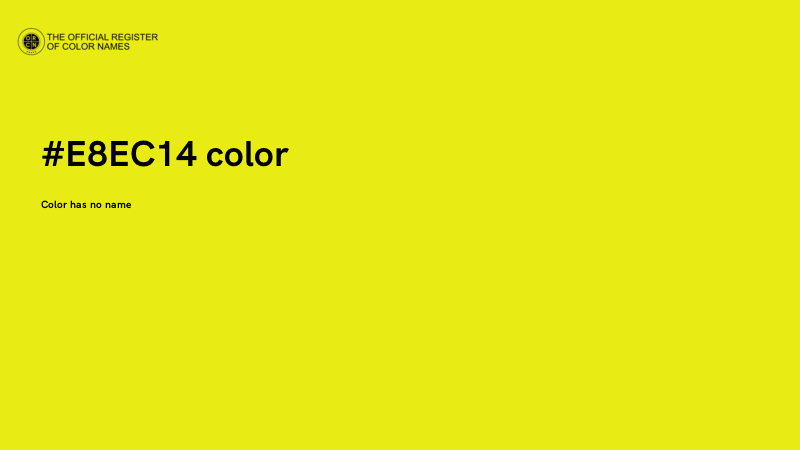 #E8EC14 color image