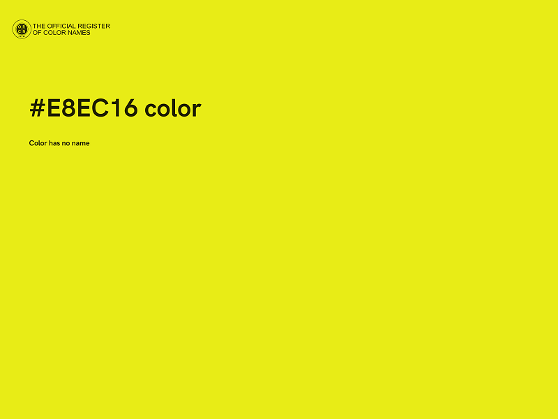 #E8EC16 color image