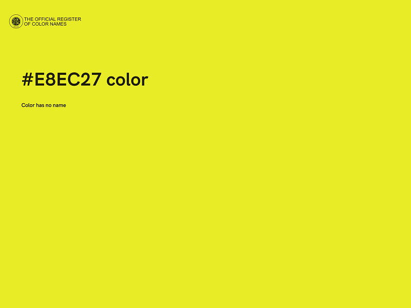 #E8EC27 color image