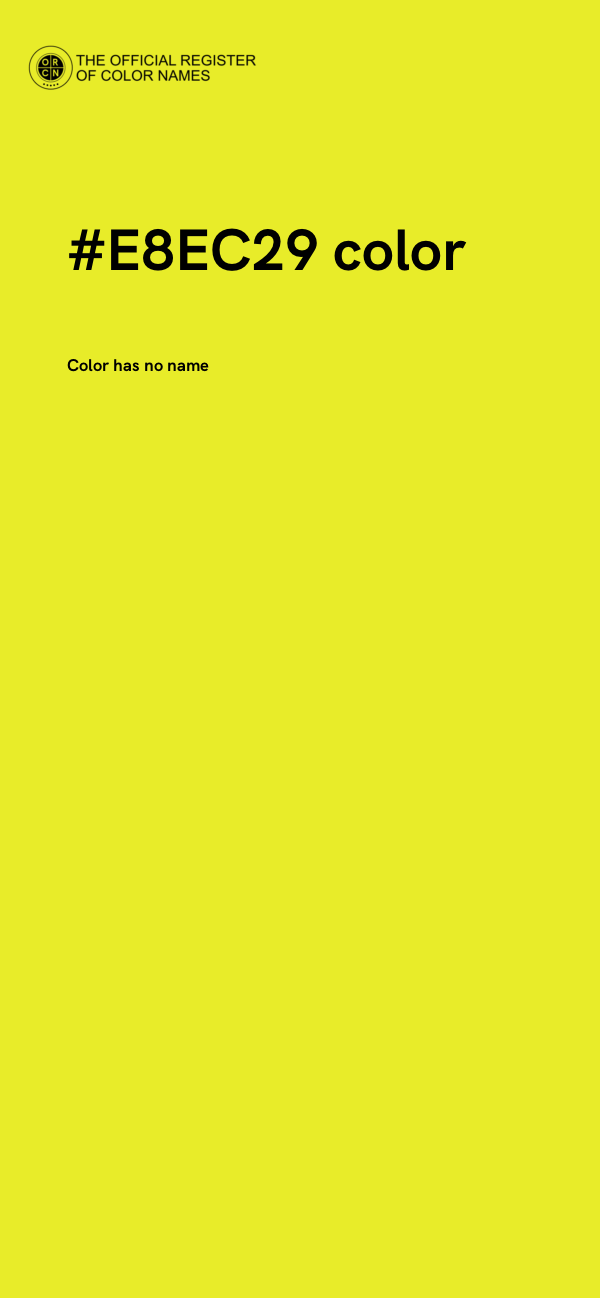 #E8EC29 color image