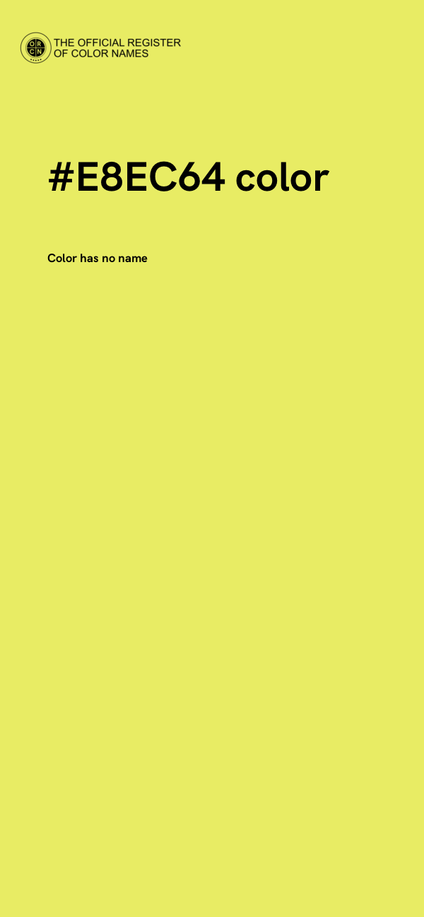 #E8EC64 color image