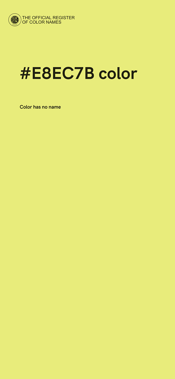 #E8EC7B color image