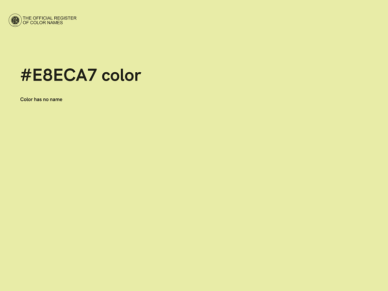 #E8ECA7 color image