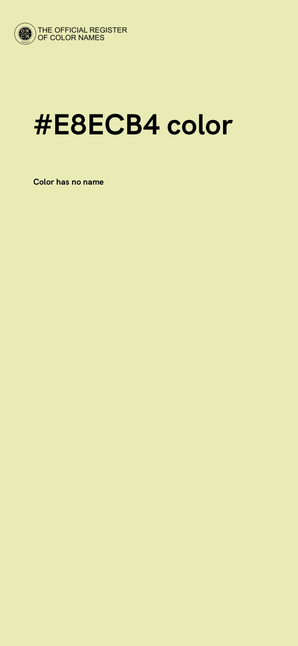 #E8ECB4 color image