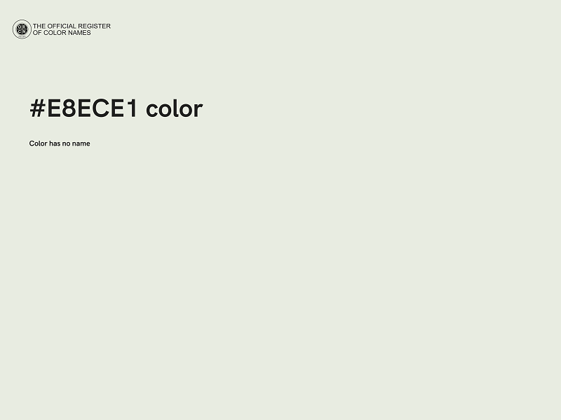 #E8ECE1 color image