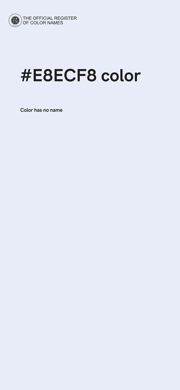 #E8ECF8 color image