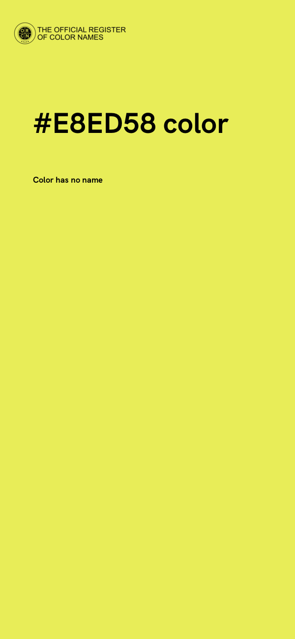 #E8ED58 color image