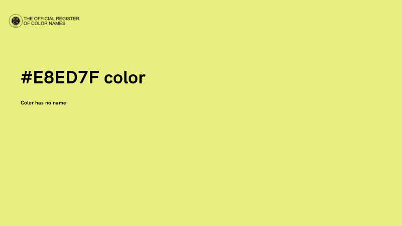 #E8ED7F color image