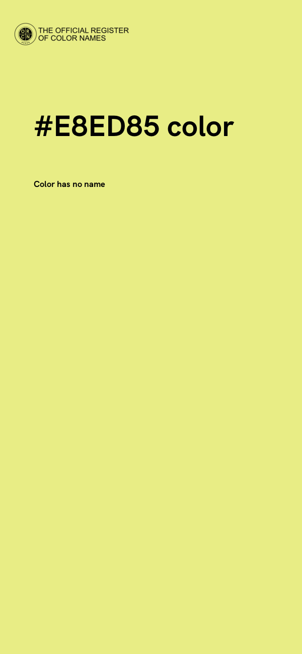 #E8ED85 color image