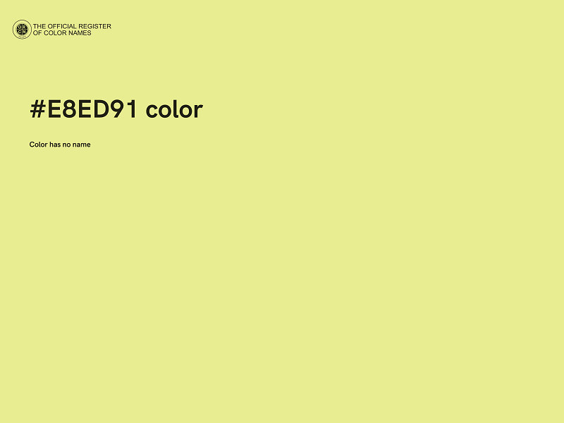 #E8ED91 color image