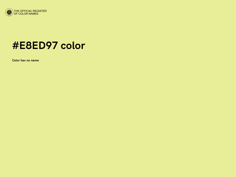#E8ED97 color image