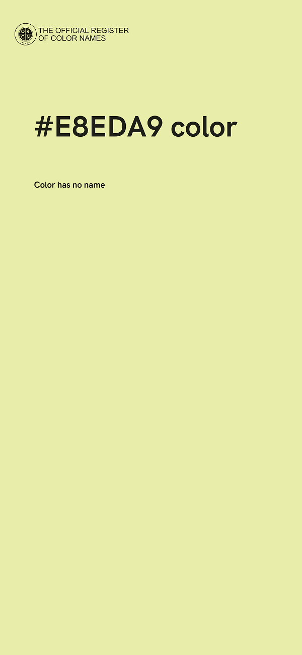 #E8EDA9 color image