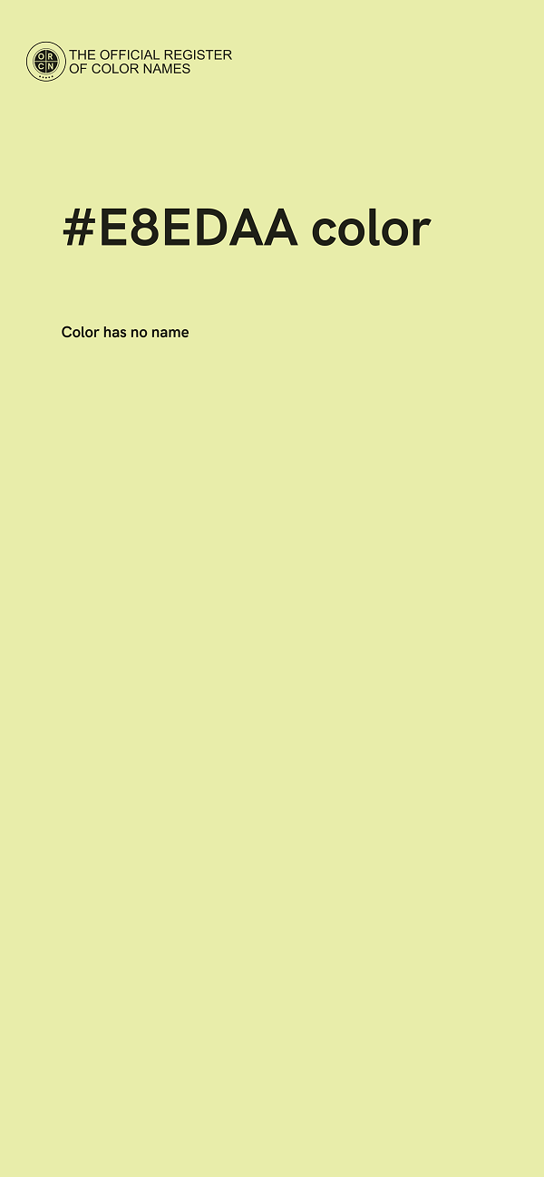 #E8EDAA color image