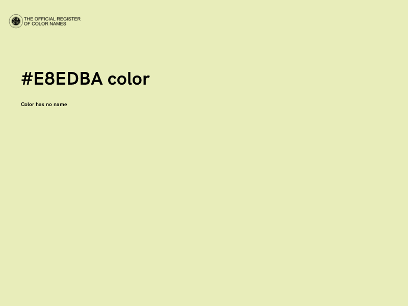 #E8EDBA color image