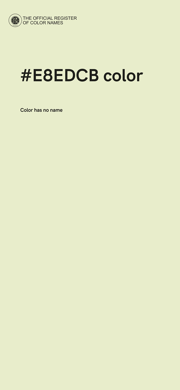 #E8EDCB color image