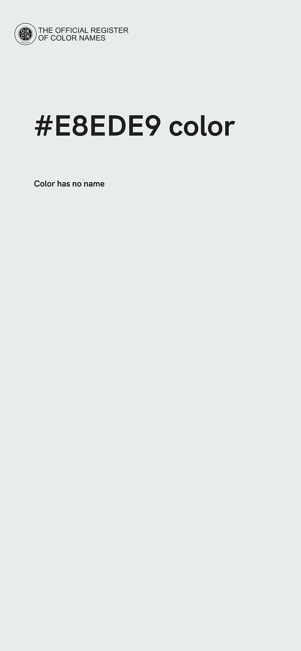 #E8EDE9 color image