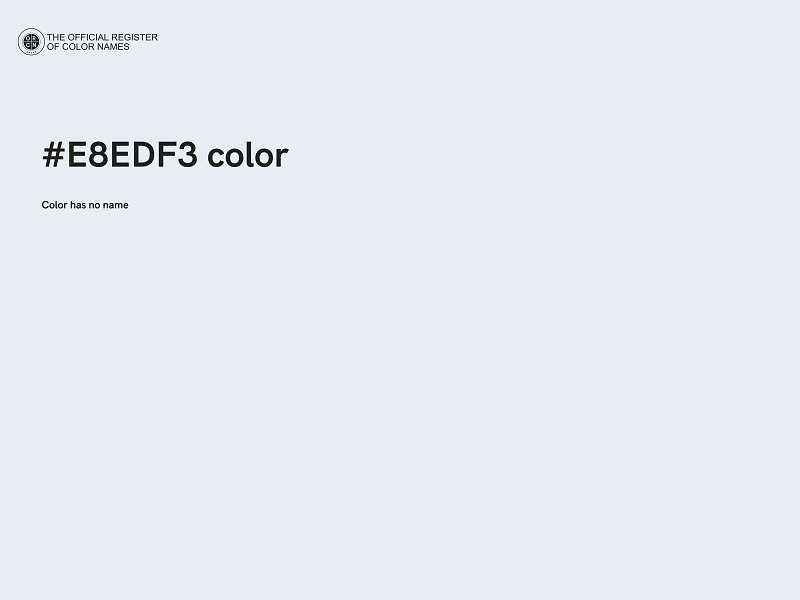 #E8EDF3 color image