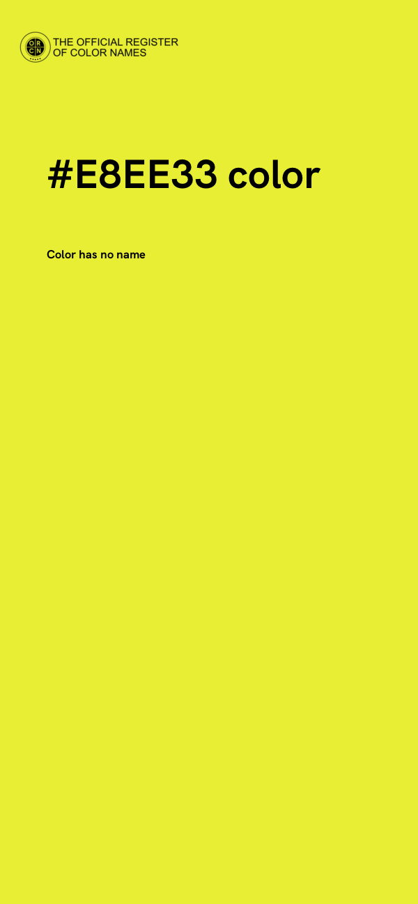 #E8EE33 color image
